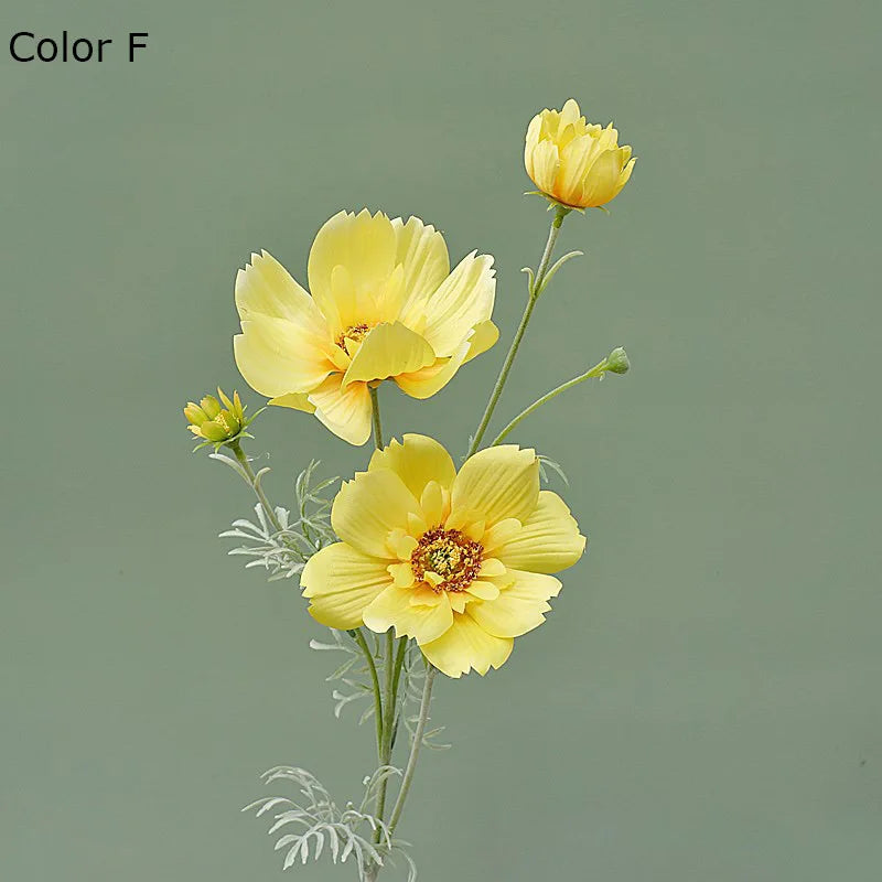 Silk artificial flower branch for wedding decoration
