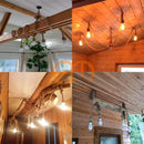 Retro industrial loft pendant light in hemp rope with edison bulb