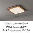 Elegant retro medieval-style wooden LED ceiling light