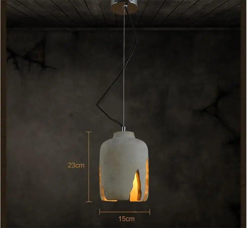 Retro loft style LED cement pendant light for restaurant and bar