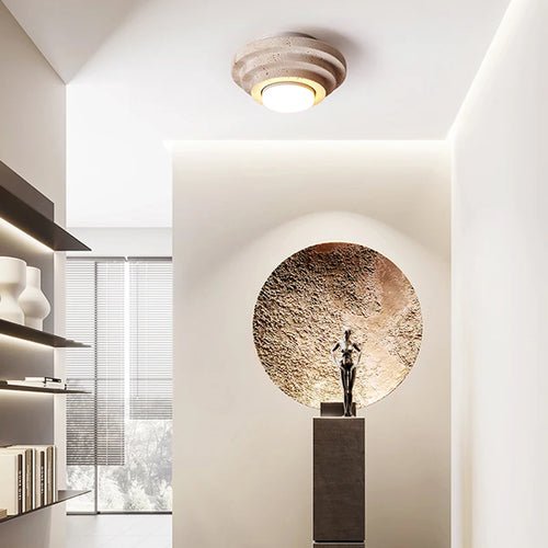 Decorative ceiling light in natural marble - vue 2 sur 7