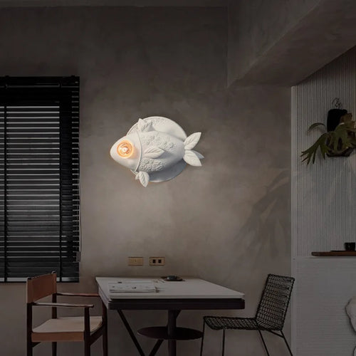 Luminous fish wall light for indoor decoration - vue 3 sur 7