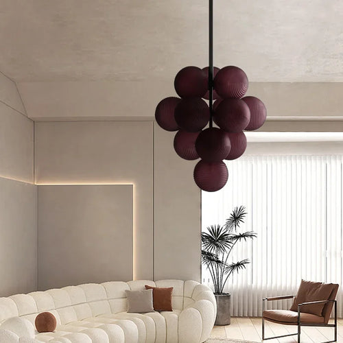 Modern glass chandelier with creative design for interior decoration - vue 4 sur 15