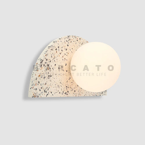 Japanese retro terrazzo LED wall light for homestay