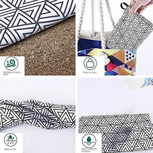 Sand-free quick-dry floral beach towel - vue 7 sur 7