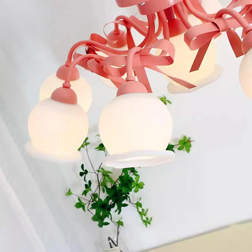 Cream style ceiling light for princess and girls' bedrooms - vue 5 sur 9