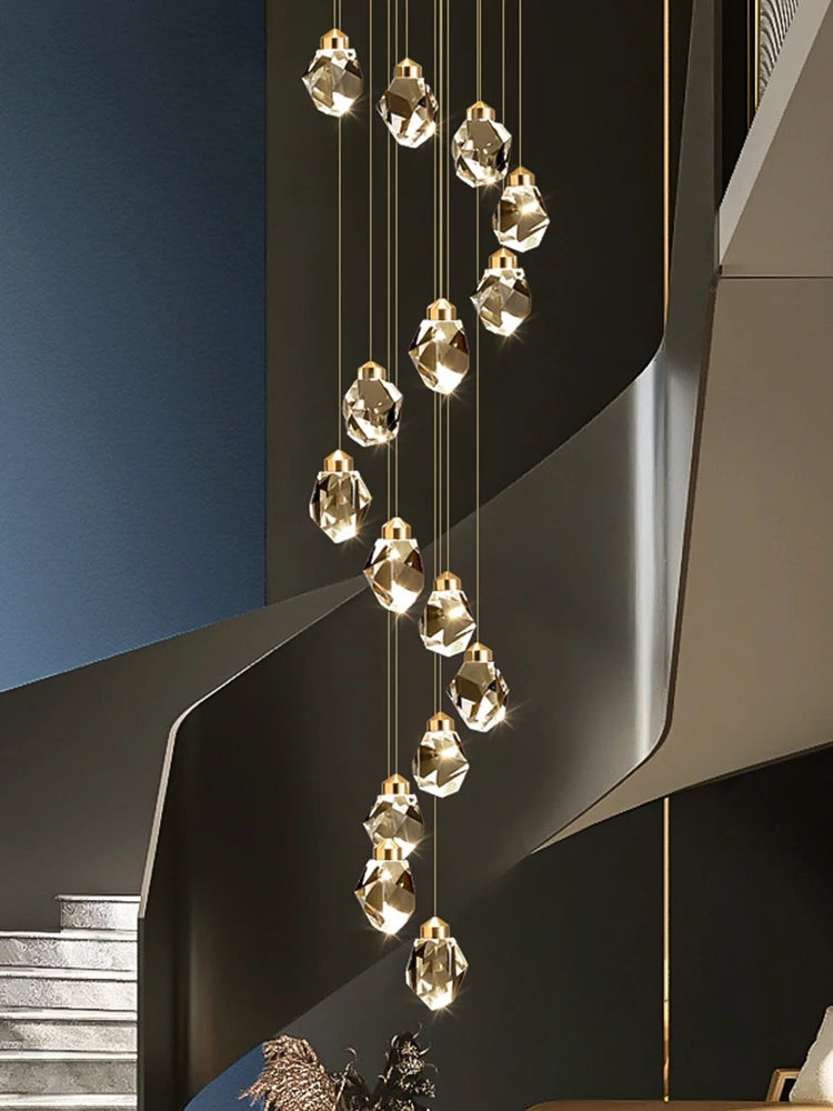 Modern high crystal chandelier for refined lighting