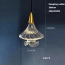 Art deco crystal glass pendant light with LED lighting