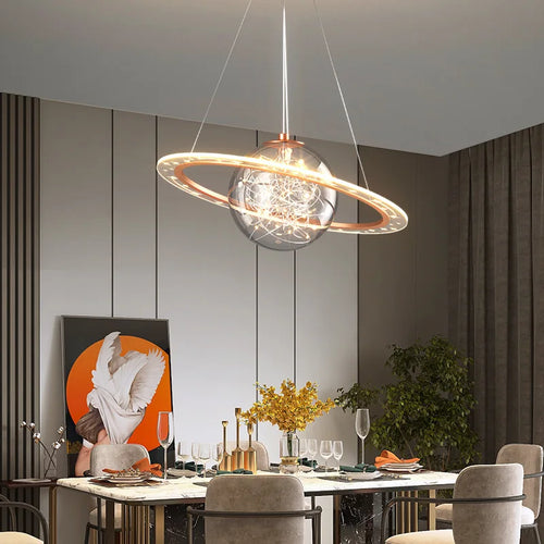 Planet earth pendant light for children's room astronaut decorative star - vue 5 sur 13