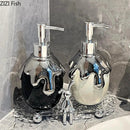 gold ceramic soap dispenser for bathroom