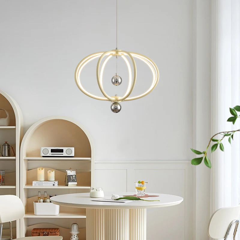 Suspended LED chandelier for indoor decor and modern lighting