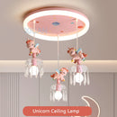 Pegasus unicorn cartoon pendant light for children