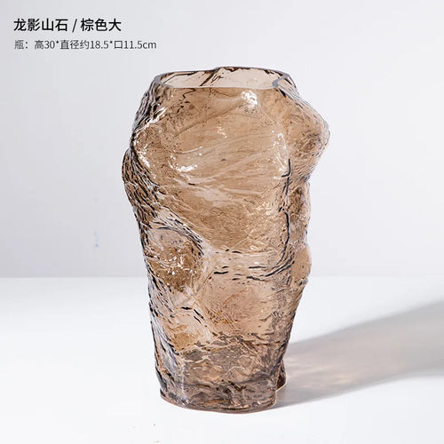 modern glass vase for home decor and dried flowers - vue 13 sur 13