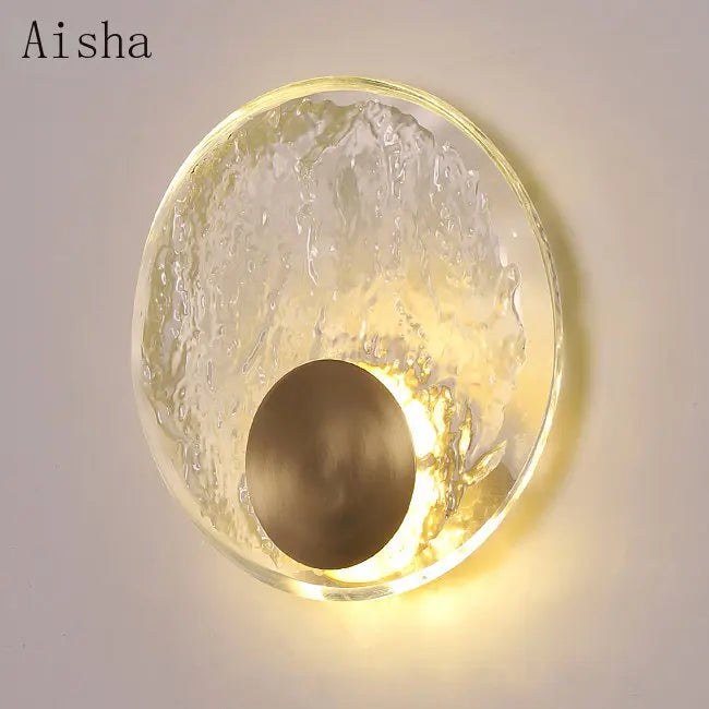 Elegant luxury copper and crystal wall light for indoor and outdoor use - vue 3 sur 7