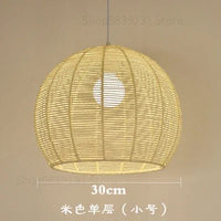 Modern Nordic LED pendant light in iron and hemp rope