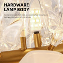 Modern flower-shaped glass chandelier for indoor lighting