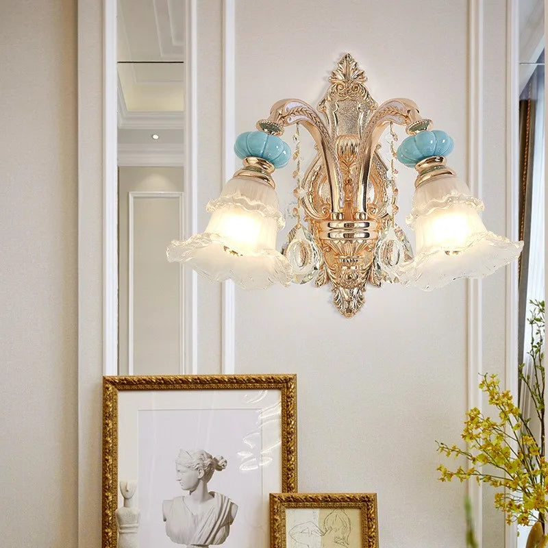 Nordic crystal LED designer wall light for indoor use