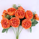 Artificial silk rose bouquet for home decoration