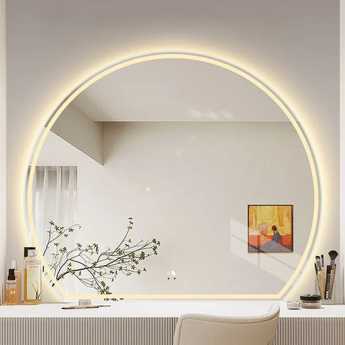 artistic makeup mirror with creative wall light - vue 4 sur 13
