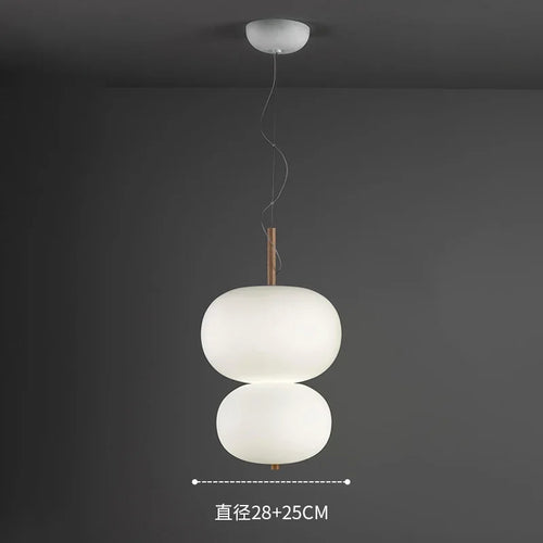 Nordic glass chandelier with LED pendant for decoration - vue 11 sur 12