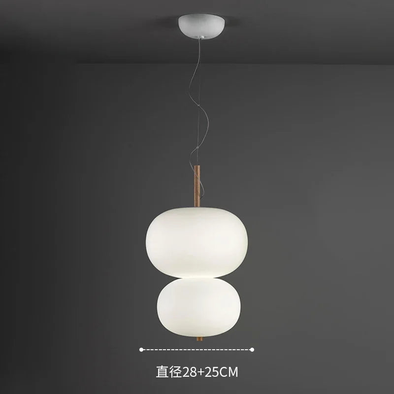 Nordic glass chandelier with LED pendant for decoration - vue 10 sur 12