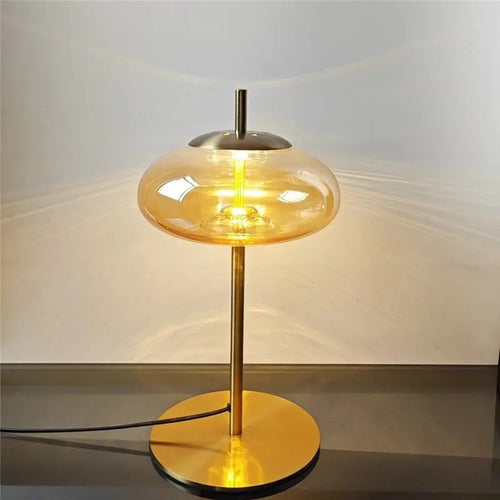 Minimalist glass designer floor lamp for modern interiors - vue 2 sur 8