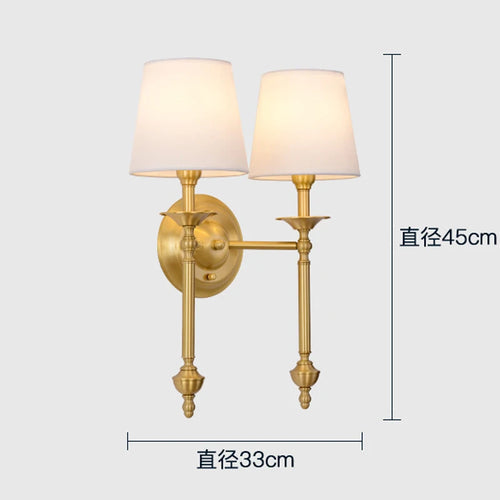 Nordic style decorative copper LED wall light for loft - vue 9 sur 8