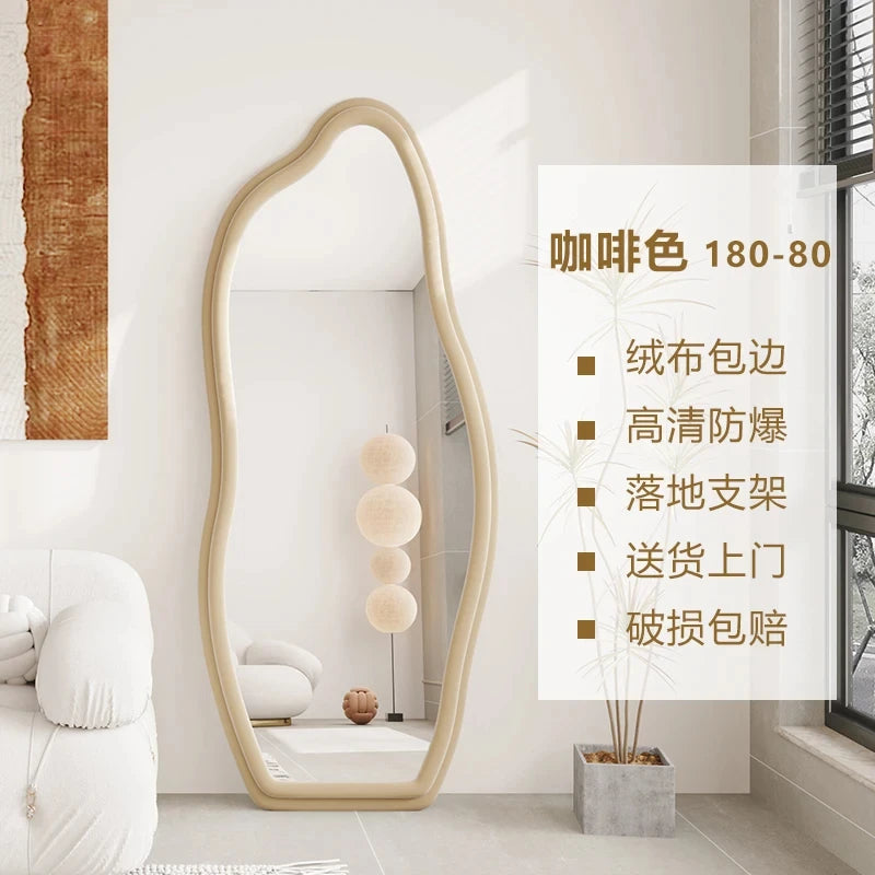 miroirs décoratifs muraux ondulés style nordique esthétique - vue 7 sur 17