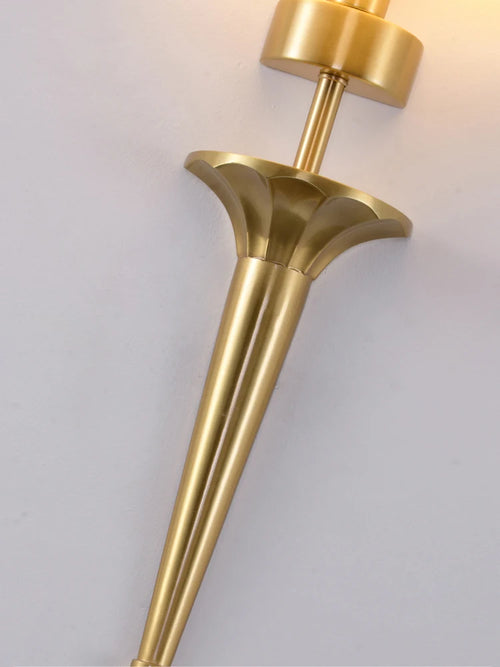 Classic copper LED wall light for home decor - vue 5 sur 7