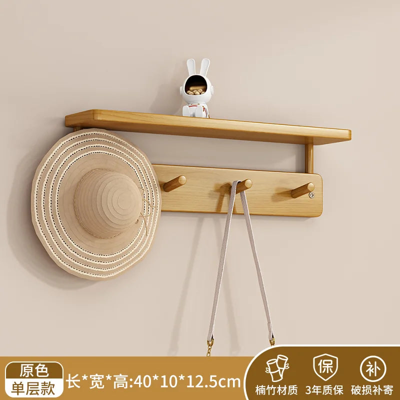 double-layer bamboo coat racks for creative storage