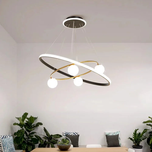 Home decoration chandelier for dining room, pendant ceiling lamp, modern indoor lighting - vue 5 sur 8