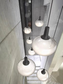 Elegant matt white glass minimalist LED ceiling light