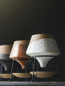 ceramic flower pot with modern metal stand