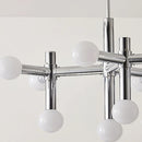Artistic design chrome chandelier for indoor lighting