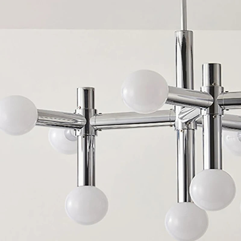 Artistic design chrome chandelier for indoor lighting - vue 5 sur 7
