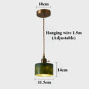 Natural jade pendant light French retro style for elegant interiors