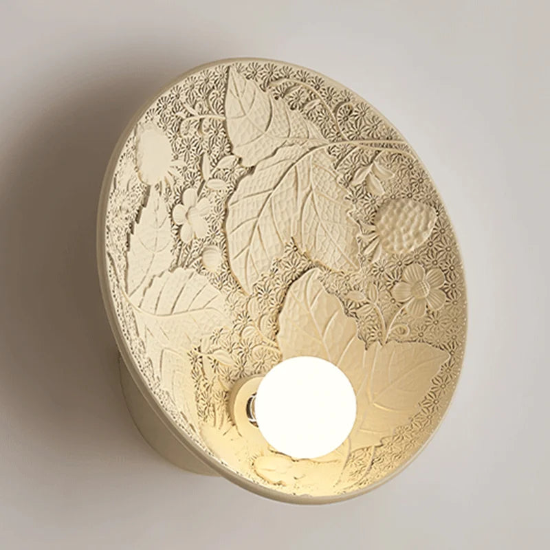 Premium retro round glass wall light