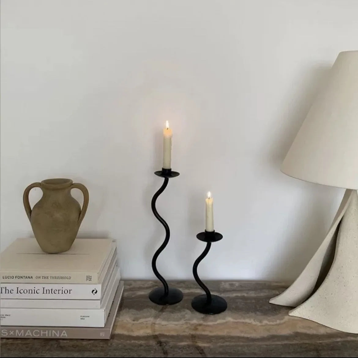 Retro metal candle holder for creative wedding decoration - vue 4 sur 8
