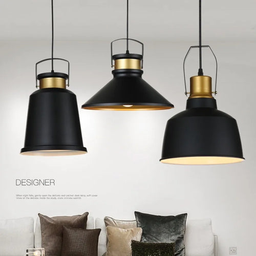 American retro iron pendant light for café and restaurant - vue 2 sur 8