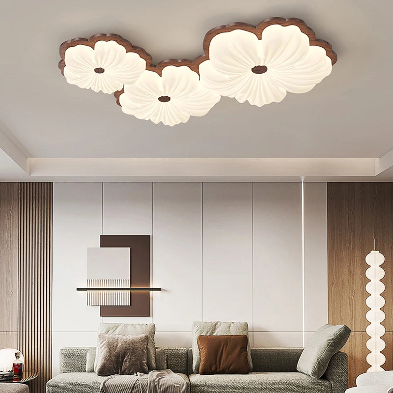 Modern wooden ceiling light for elegant interior decor