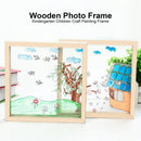 Wood and acrylic glass photo frame for children