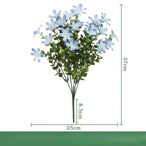 Set of 3 artificial silk eucalyptus bouquets for indoor decoration - vue 16 sur 24