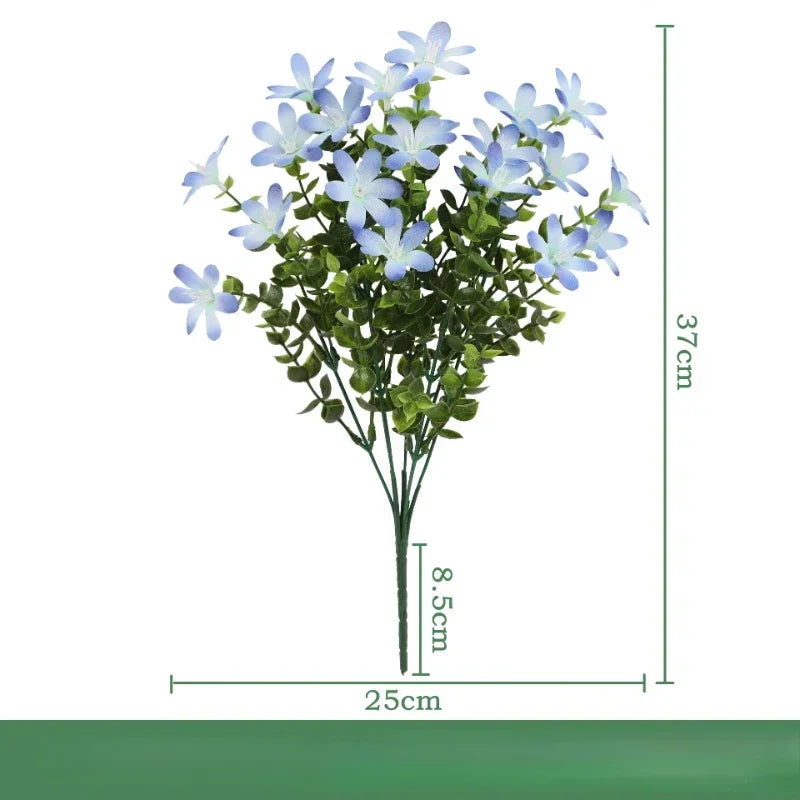 Set of 3 artificial silk eucalyptus bouquets for indoor decoration - vue 15 sur 24