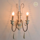 Decorative retro wooden wall light in American country style