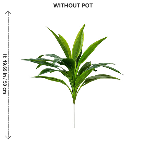 Set of 3 artificial dracaena plants for realistic decoration - vue 20 sur 20