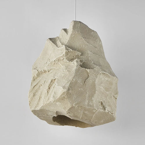 Handmade nordic chandelier imitation stone wabi sabi style - vue 5 sur 7
