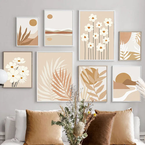 bohemian rainbow wall art for modern home decor
