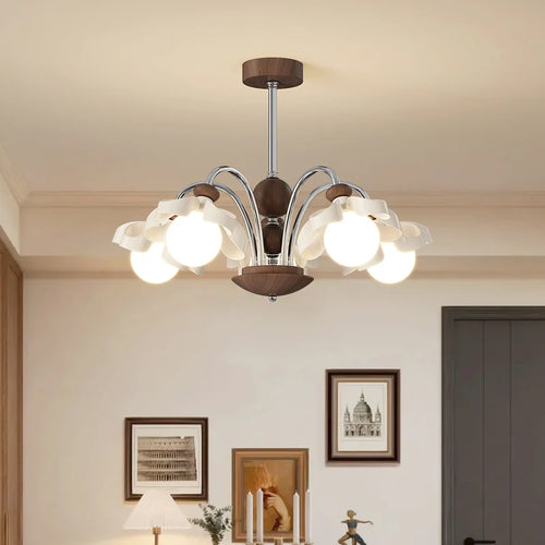 Medieval flower chandelier retro style for a cosy atmosphere - vue 6 sur 9
