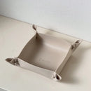 Leather storage tray for dice, jewellery and keys