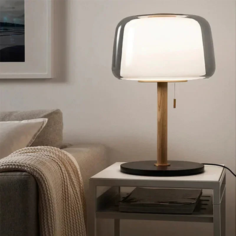Modern glass bedside lamp for elegant décor
